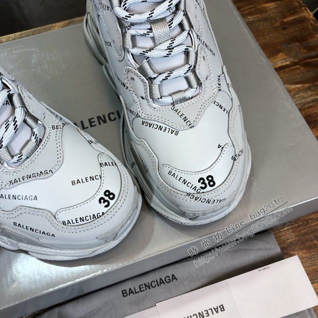 Balenciaga經典款男女鞋 巴黎世家頂級版本Triple S透氣3M反光姥爹復古運動鞋 Balenciaga情侶款老爹鞋  hdbl1171